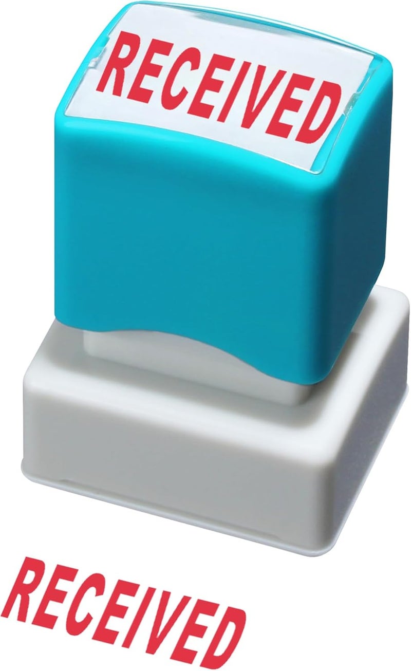 WAFJAMF Received Stamps–Received Self Inking Rubber Stamp Red Ink Message Stamp-Medium - Image 1